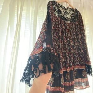 Free People flowing dress with lace accent - so cute on!